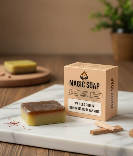 Handmade Magic Soaps For Skin Glow and Tan remover (pack of 2)